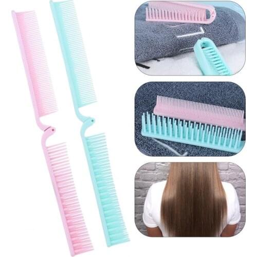 Folding Travel Hair Brush Pocket Size Anti-static Macaron Color Foldable Massage Detangle Hair Comb for Trip