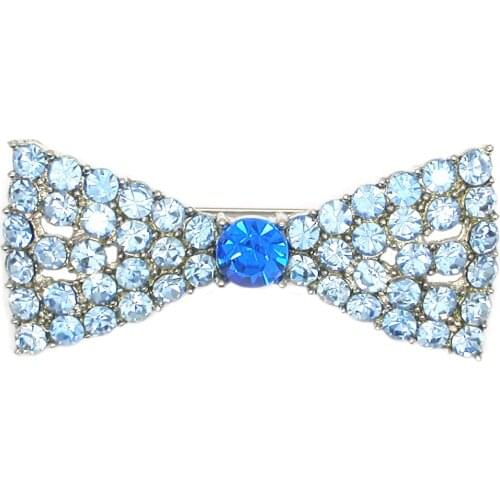 Rhinestone carystal Bowtie Brooches For Bridal Wedding party prom pin Women Concert Jewelry Brooch Pins Gifts