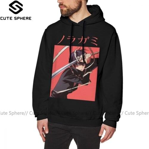 Noragami Hoodie Noragami Yato Hoodies Winter Outdoor Pullover Hoodie Men Long Length Nice XXXL Cotton Red Hoodies