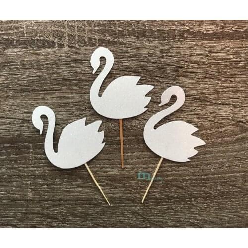 Swan Cupcake Toppers| Swan Party Decorations| Swan Lake Birthday| Swan Cake Topper| Swan Princess Party| Swan Anniversary| Swan