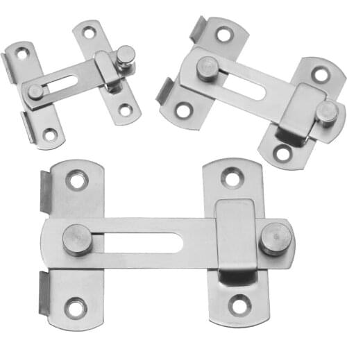 Guard Latch Bolt With Screws Sliding Window Door Lock Handle Stainless Steel Door Latch Home Safety Chain Door Home Hardware