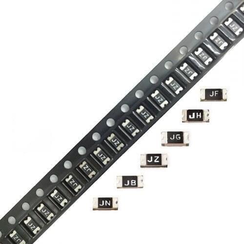 100Pcs 0805 1206 1812 0.05A 0.1A 0.2A 0.25A 0.3A 0.5A 0.75A 1.1A 1.5A 2A SMD Resettable Fuse PPTC PolySwitch Self-Recovery Fuse