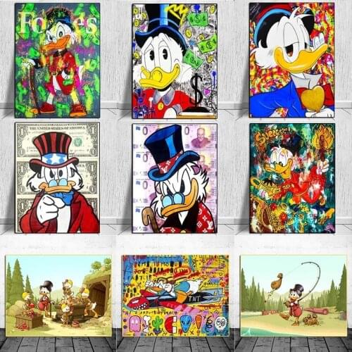 Disney Diamond Painting Donald Duck and Money Graffiti Diamond Embroidery Full Drill Square Mosaic Home Decor Cross Stitch Kits