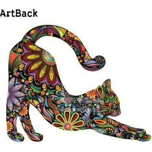 New 5d diy diamond painting leopard color sticker 3D full square round drill diamond embroidery decorative cartoon animal