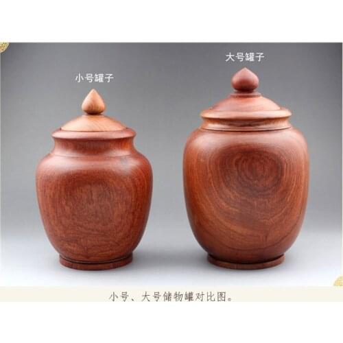 Rosewood rosewood tea Burma tea large capacity storage tank storage barrel wood confectionery box ornaments