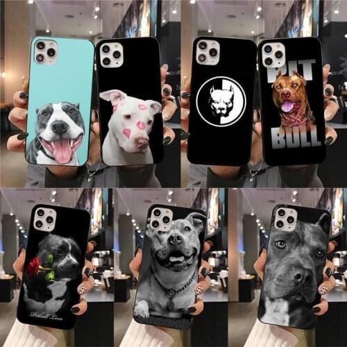 Pit Bull Lovely Pet Dog Pitbull Phone Case for iphone 12 pro max mini 11 pro XS MAX 8 7 6 6S Plus X 5S SE 2020 XR case