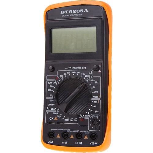 DT-9205A Digital Multimeter LCD Handheld Multitester Current Tester Luminous Display Buzzer Functions Meter Multimetro Protable