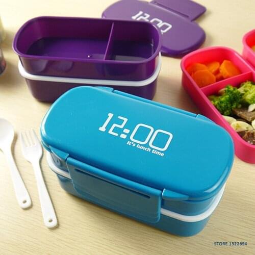 Leakproof Double Layer Bento Lunchbox Food Box Food Container Camping Hiking Picnic Food Box Microwaveable Storage Container