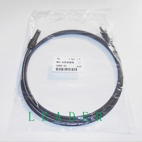 Hot Sale 5Sets/ Lot 3M 4mm2 Extended Solar Cable Wire with SOLAR Connector Black and Red PV Wire Solar Cable