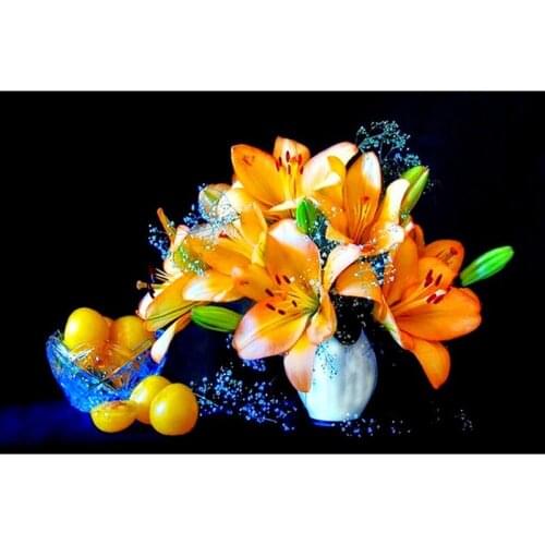 Hot Sale Diy Diamond Painting Kits For Embroidery Leather Tools Mosaic Cross Stitch Diamond Embroidery Needlework Yellow Flowers