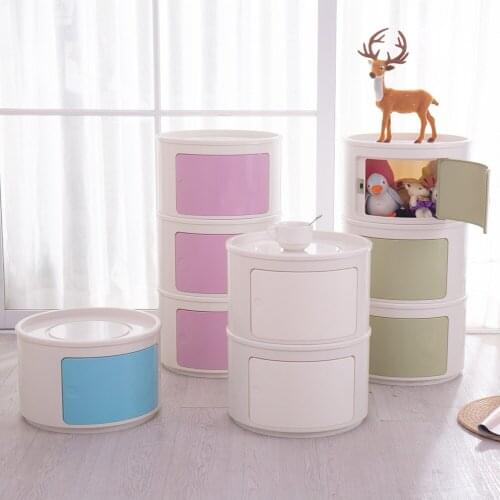 3 Layes Plastic Round Storage Box Sundries Storage Organizer Stackable Cosmetic Storage Basket Container Case Holder DQ1702