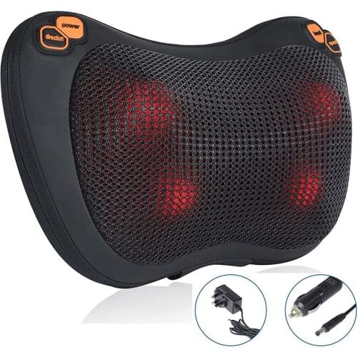 Back Massager With Heat, Neck Massager Deep Tissue, Massage Pillow For Shoulder, Lower Back, Calf, Full Body, Muscle Relieve