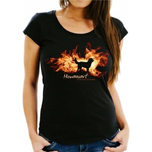 Damen T-Shirt HOVAWART FEUER UND FLAMME by Siviwonder Hundemotiv