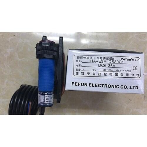 Pefun plastic shell photoelectric switch HA-E3F-DS30C1, NPN, normally open