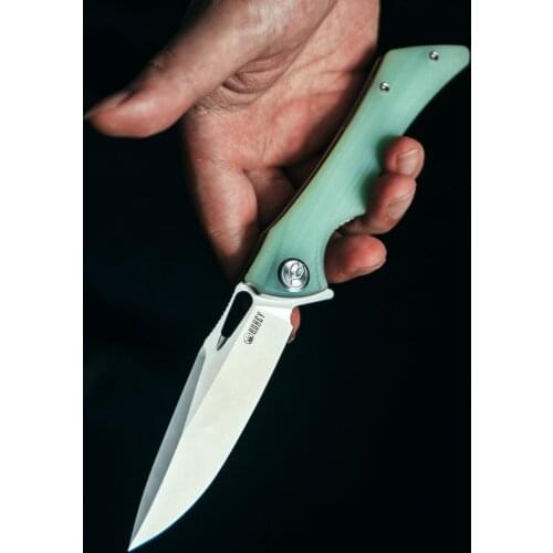Kubey Raven KB245 Folding Pocket Knife Aus10 Drop Piont Blade Outdoor Hunting Knife High Quality Tools