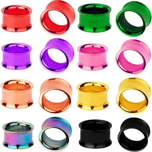 1Pair Stainless Steel Ear Tunnel Plug 2-30mm Double Flared Ear Stretchers Plugs And Tunnels Flesh Reamer Ear Gauge Plug Expander