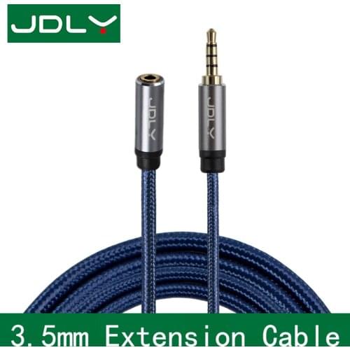 JDLY 3.5mm Jack AUX Audio Male to Female Extension Cable with Microphone Stereo 3.5 Audio Adapter Compatible for PC Headp