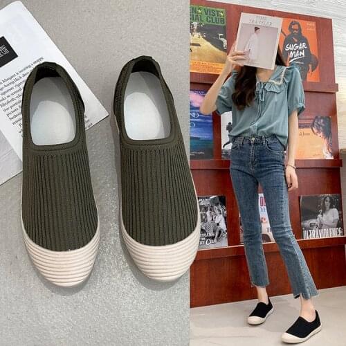 Comfortable Flat-Bottomed Large Size Womens Shoes Spring and Summer New Breathable Mesh All-Match Casual Shoes