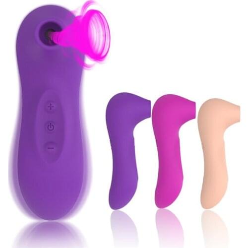Sucking Vibrator Nipple Sucker Clitoris Masturbator Dildo G-spot Stimulator Licking Tongue Oral Sex Adult Sex Toys for Woman