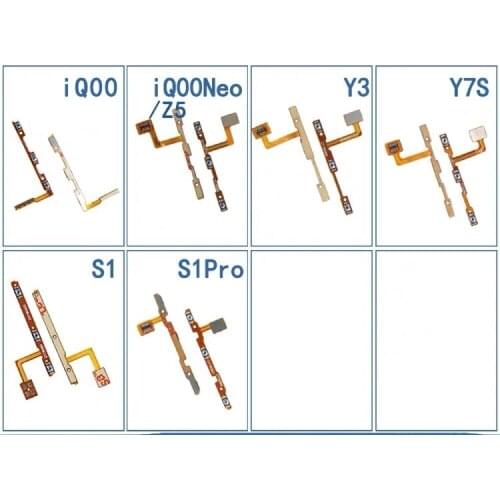 VIVO IQ00Neo Z5 Y3 Y7S S1Pro Power Volume Flex Cable On-off Switch Home Menu Button Motherboard Ring Silent Replacement Iron FPC