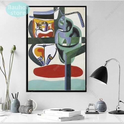 Le Corbusier Exhibition Art Poster French Abstract Canvas Painting Modern Wall Pictures Prints for Mural Home Decoration