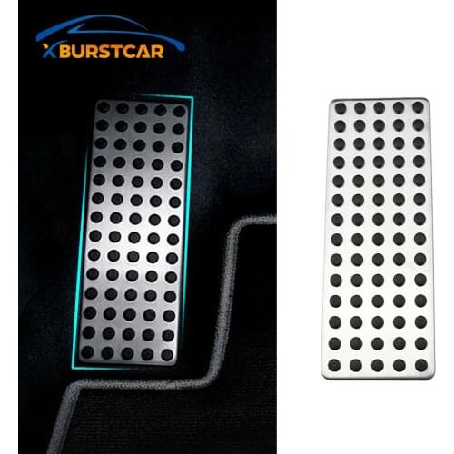 Xburstcar Stainless Steel Car Foot Rest Plate Footrest Pedal Cover for Mazda 2 3 6 CX3 CX4 CX5 CX9 for Infiniti Q30 Q30S QX30