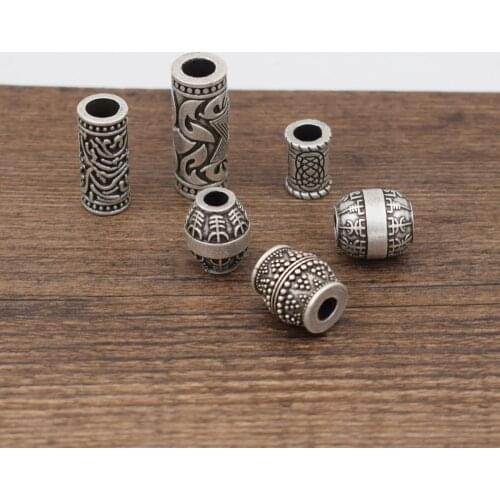 Viking Jewelry Beard Beads Norse Scandinavian Designs Raven Rune Shield Knot Bracelet Bead