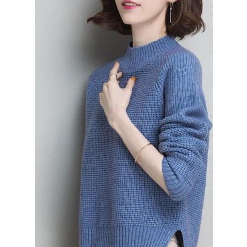 Women 2021 Autumn Winter Fashion Short Thicken Jumpers Female Loose Knitted Tops Ladies Solid Warm Pullover Sweater Tops P418