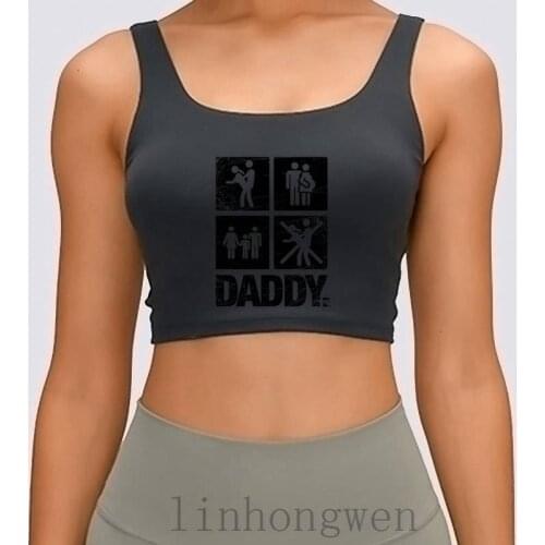 No More Sex For Daddy Women Tank Top Fitness Spring Over Size S-XL New Style Leisure Printing Letter Crop Top