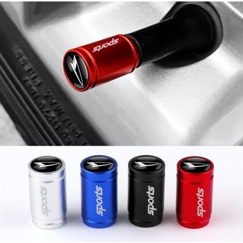 Car Badge 4PCS 3D Metal Wheel Tire Valve Stem Caps Dust Cover For Daihatsu D-Base D-R Pico Copen Sirion Mira Materia Accessories