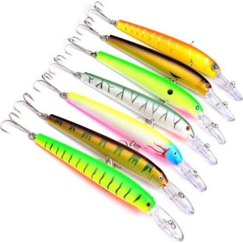 1Pcs 16.8g/15.3cm Plastic Hard Bait Minnow Fishing Lures Deep Sea Bass Lure Crankbait Artificial Swimbait Wobbler Fishing Tackle