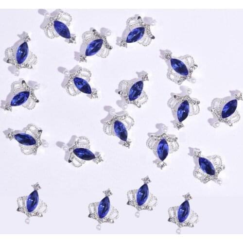 100pcs/pack 3D Nail jewelry Decorations Nails Art Glitter Rhinestone For Manicure Golden Crown Diamonds Design Accessories JE402