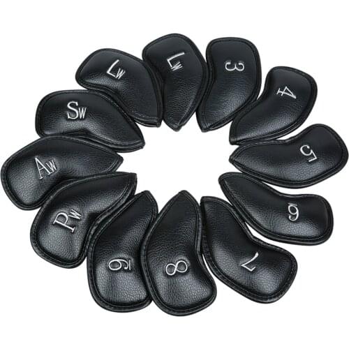 12pcs/set Golf Club Exquisite PU Golf Club Iron Protector With Number 3456789AwSwPwLw Covers