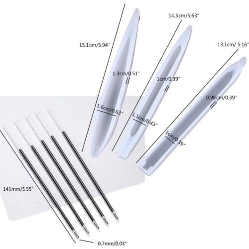 3Pcs Ballpoint Pen Silicone Resin Molds With 30Pcs Refills Epoxy Resin Art Craft