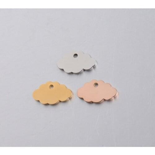 Diy Jewelry Making Accessories 5pcs 9*15mm Mirror Polishing Finish Small Cute Charm for Gold/steel Color Stainless Steel pendant