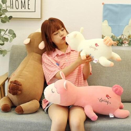 50/70/100CM Lovely Plush Alpaca Pillow Kawaii Animal Sheep Toys Alpacasso Cushion for Girls Baby Valentines Birthday Gifts
