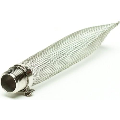 6" Stainless Steel Bazooka Screen with 1/2" NPT fitting For Home Brew Beer Brew Kettle Screen Mash Tun or Mesh Filter