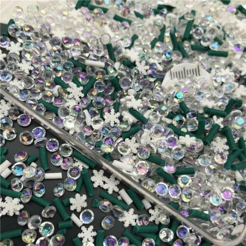 60g Christmas Polymerclay,Soft Clay Sprinkles With Diamond For Kids Diy/Craft Make/Nail Art/Scrapbook Decoration/Craft Filler