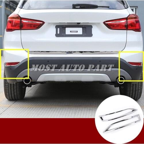 ABS Chrome Rear Tail Fog Light Trim Cover 2pcs For BMW X1 F48 2016-2019 Car accesories interior Car decoration