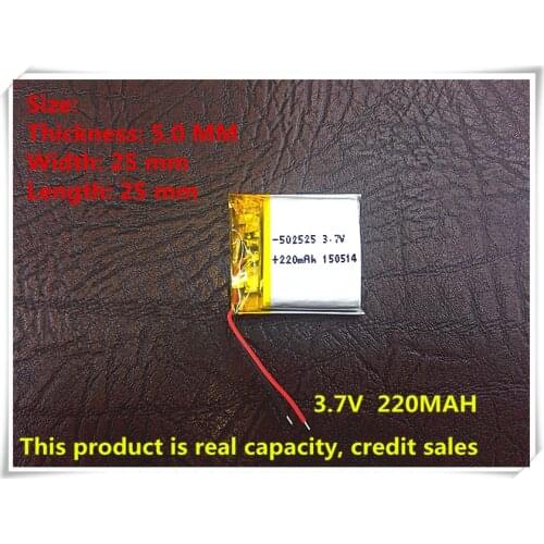 Free shipping - SD 502323 Small battery Lipo battery 3.7v 220mAh lithium polymer battery 502525 for Smart devices,bluetooth spea