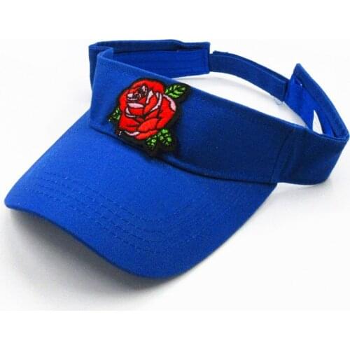 Rose flower embroidery Visors Baseball Cap Adjustable Snapback cap for men and women 188