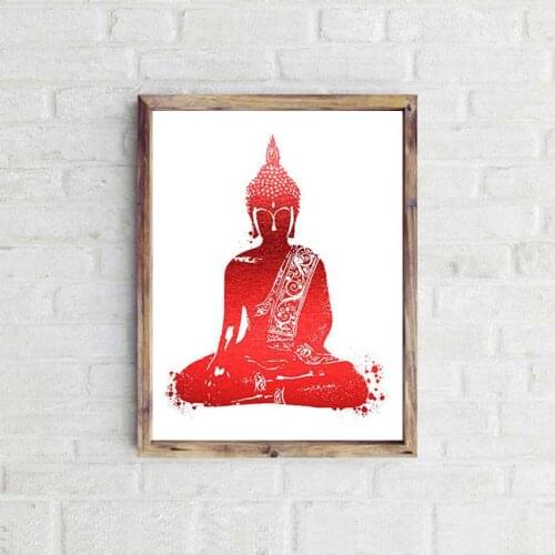 Buddha art poster and prints Yoga wall hanging Yoga studio Home decoration paintings Gift idea