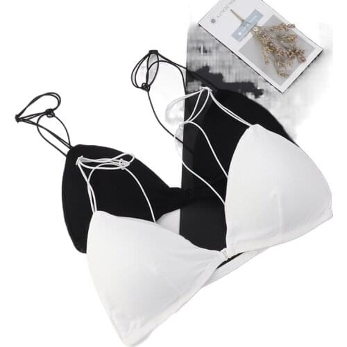 Beautiful Back Triangle Cup No Steel Ring Bra, Sexy and Cute Girly Top, Fine Buckle Plus Front Buckle Breathable Underwear