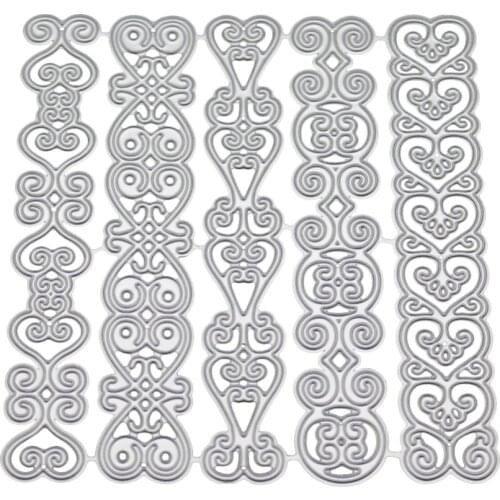Four laces background cutting dies fustelle metalliche per scrapbooking snijmal en embossing stamps and dies for card making