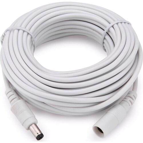 White Black DC 12V Extension Cable 2.1*5.5mm 1m 2m 3m 5m 10m Female To Male Plug Power Extend Wire For CCTV Camera LED Strip