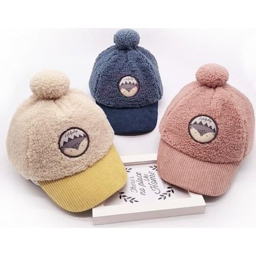 Baby Autumn Winter Boy Girl Baseball Cap Korean Style Fashion Hat Kids Warm Hats