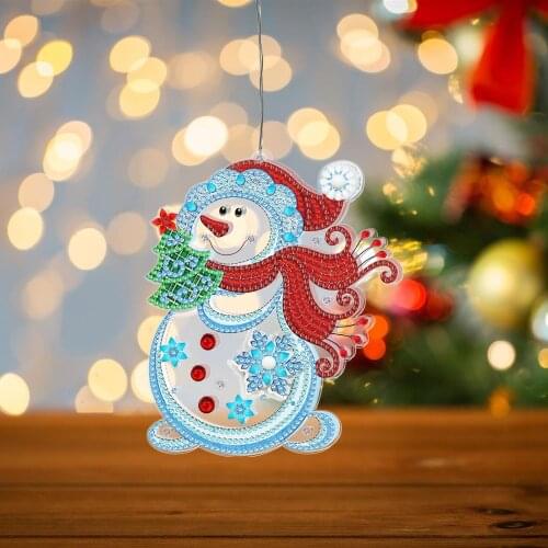 DIY Diamond Light Ornaments with Suction Cup LED String Lights for Window Door Decoration Christmas Hanging Decorative Garlands
