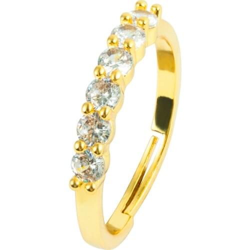 Womens gold cz rings zirconia stone simple rings for party moon star heart fish tail Engagement ring dropshipping best gift