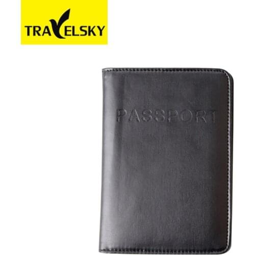 Leather Wallets for Women&Men RFID Passport Cover Travel Protect Passport Card Tickets Holder Wallet Free Shipping 13594B