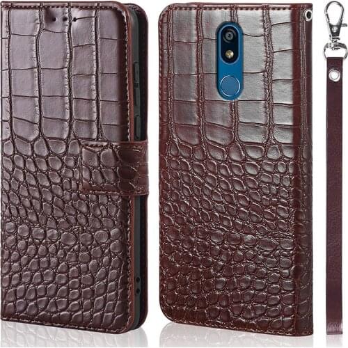 Crocodile texture Leather Case For LG K40 Magnetic Crocodile texture cover silicone soft funda For LG K40 wallet style cover